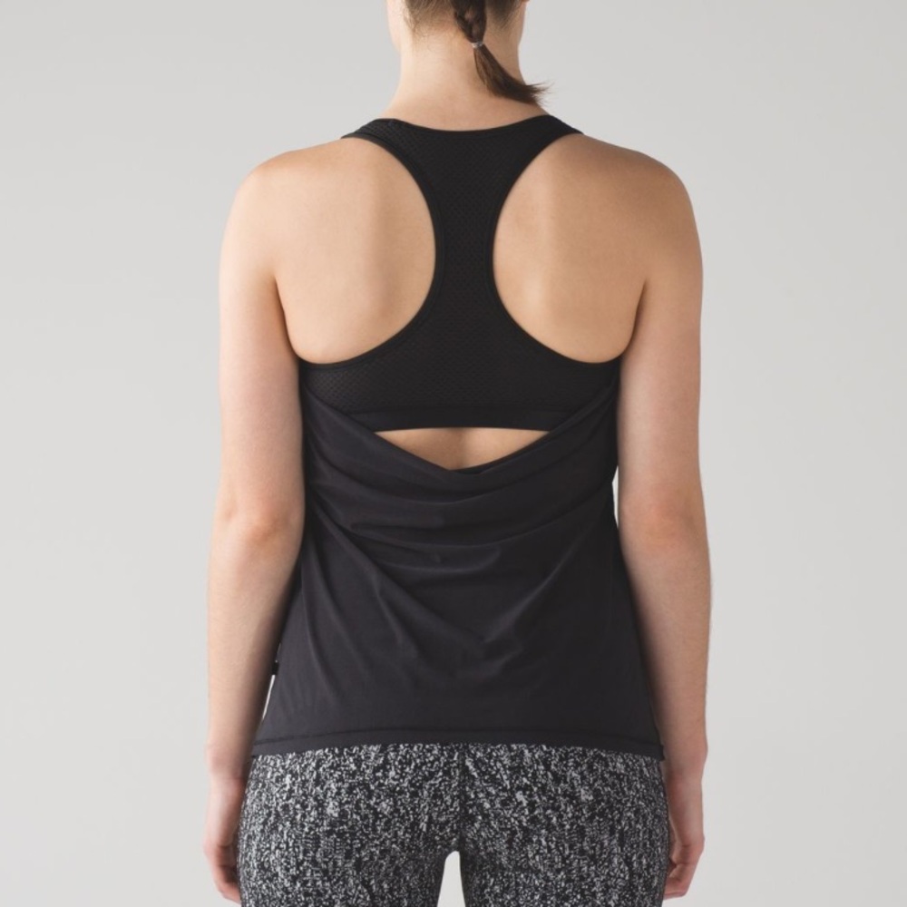 Lululemon Fit Physique Tank White Black Size 8